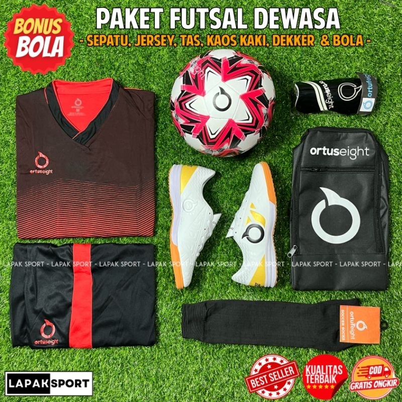 TERBARU Paket Sepatu Futsal Ortus Catalyst Raiden FG Bonus Bola Terbaru Paket Komplit Sepatu Futsal