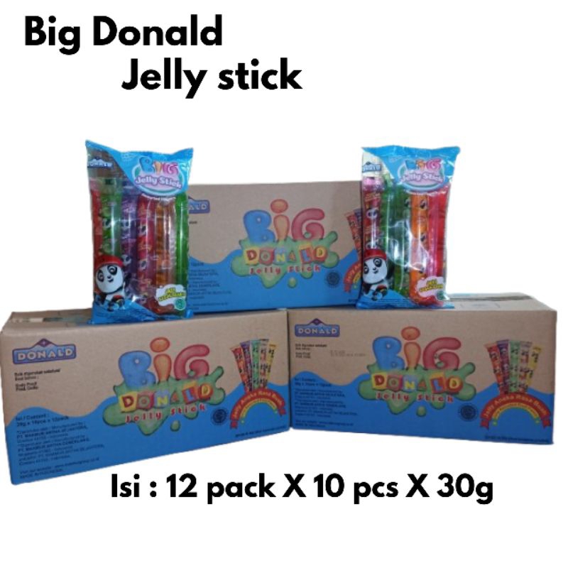BIG DONALD JELLY STICK PERDUS ISI 12 PACK 10 PCS HARGA MURAH