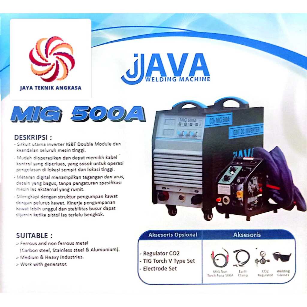 MESIN LAS MIG 500A JAVA WELDING PERLENGKAPAN LAS