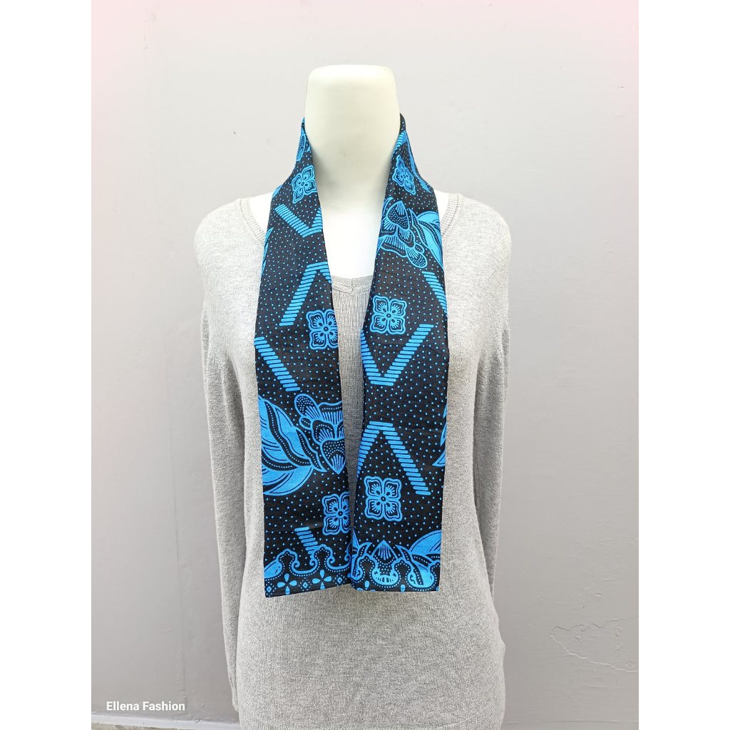 Ellena Syal batik Baduy Hitam Biru unisex Khas Indonesia S15