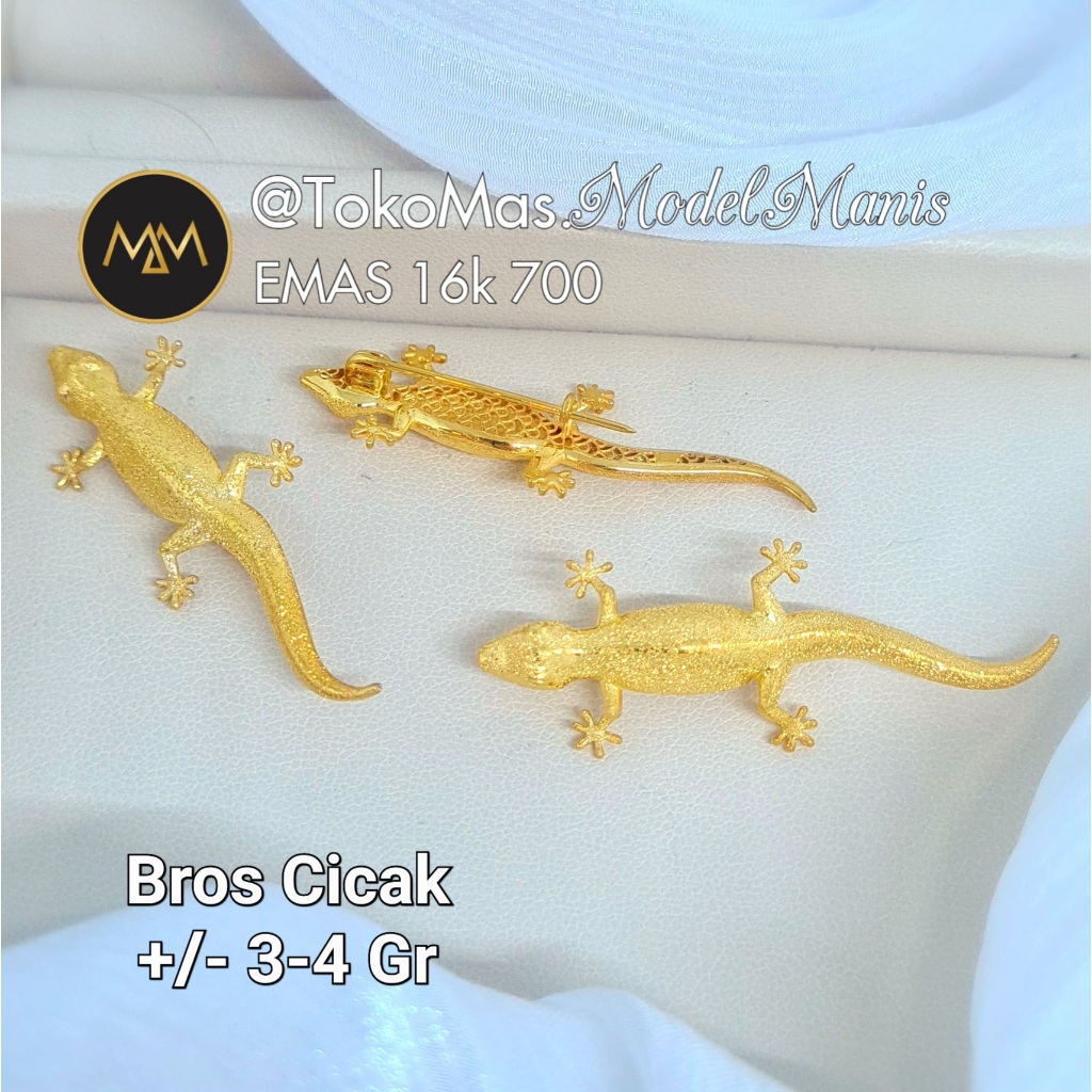 Bros cicak emas Syarat Adat pernikahan emas kuning 700 kadar 16k