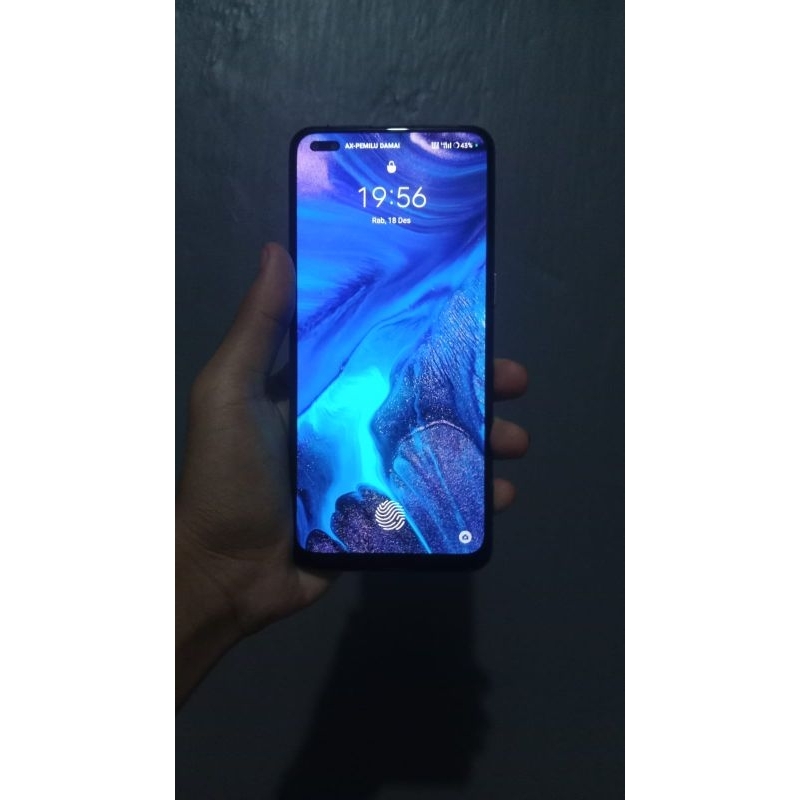 LCD oppo reno 4/4f original copotan minus,bisa fingerprint