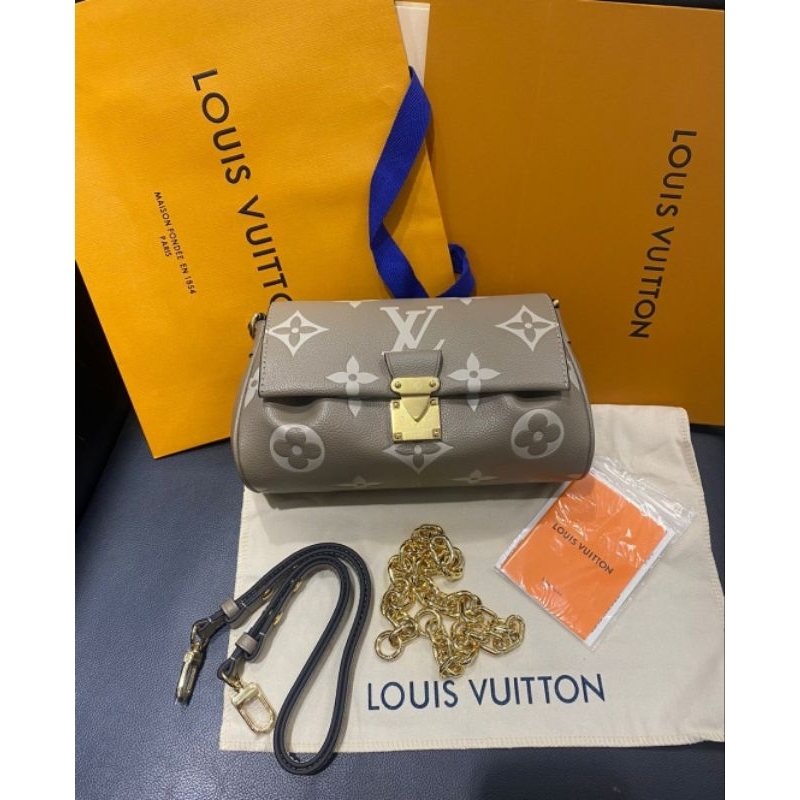 LV louis vuitt0n favorite empriente bicolor grey super mirror