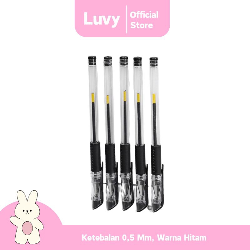 

pulpen gel warna hitam / pulpen gel 0,5 mm