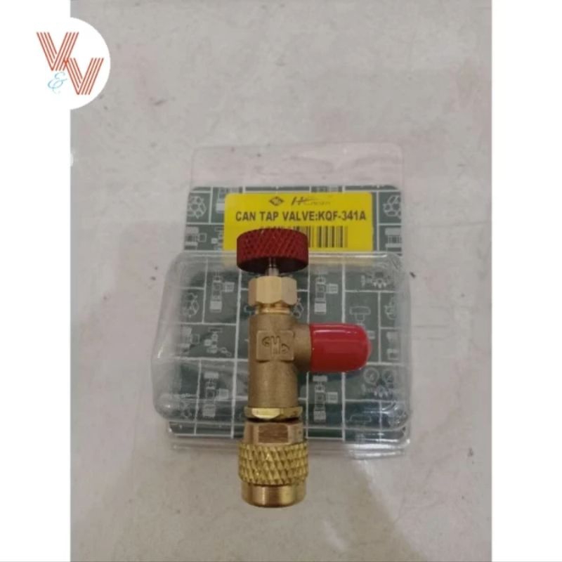 adaptor/kran pengisian refrigerant dari R22 ke R32/R410,can tap Valve KQF-341A merk hengsen