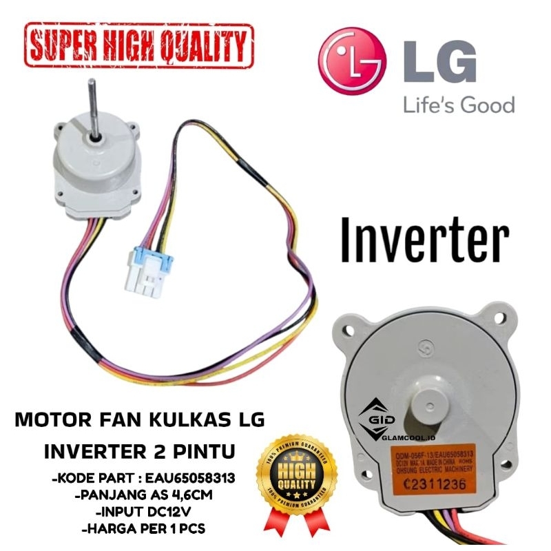 DINAMO KULKAS LG / MOTOR FAN LG INVERTER EAU65058313 ORI DINAMO 4 KABEL