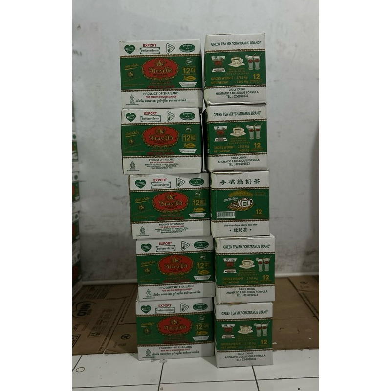 

Paket Grosir 10 Ds Green Tea Chatramue 10ds x 12 bks @200gr Teh Hijau Viral BPOM dan Halal