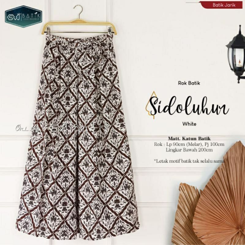 Rok Sidoluhur Batik Solo Fashion Wanita Rok Batik Modern Bawahan Batik by CGJ store