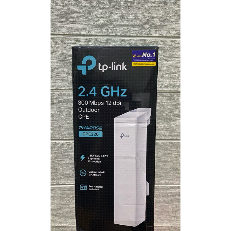 JUAL RUGI Tp link pharos CPE220 beli baru belum pernah dipakai bonus kabel LAN 15 meter