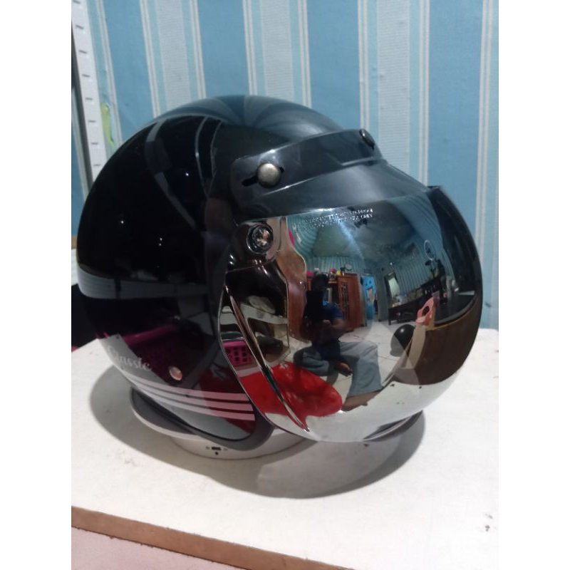 KACA HELM CEMBUNG BOGO SILVER