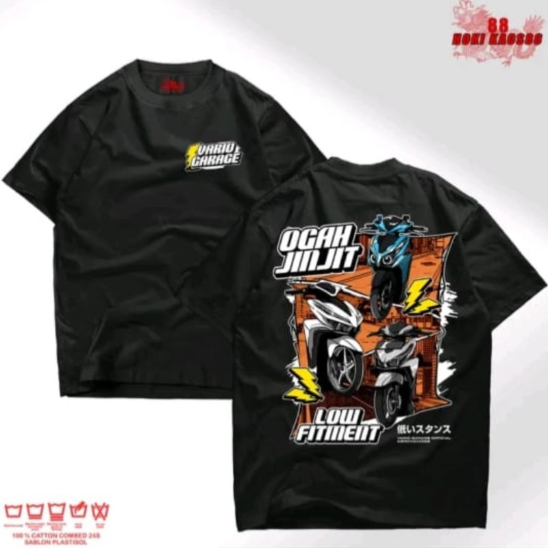 KAOS PRIA DISTRO ORIGINAL 100% II VARIO GARAGE // KAOS PRIA KEKINIAN