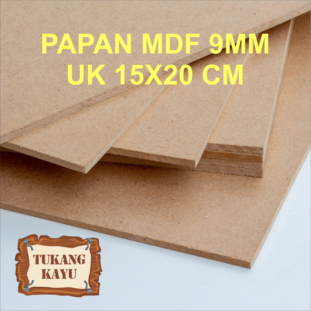 

Kayu Papan MDF Ketebalan 9MM Ukuran 15x20cm MDF BOARD