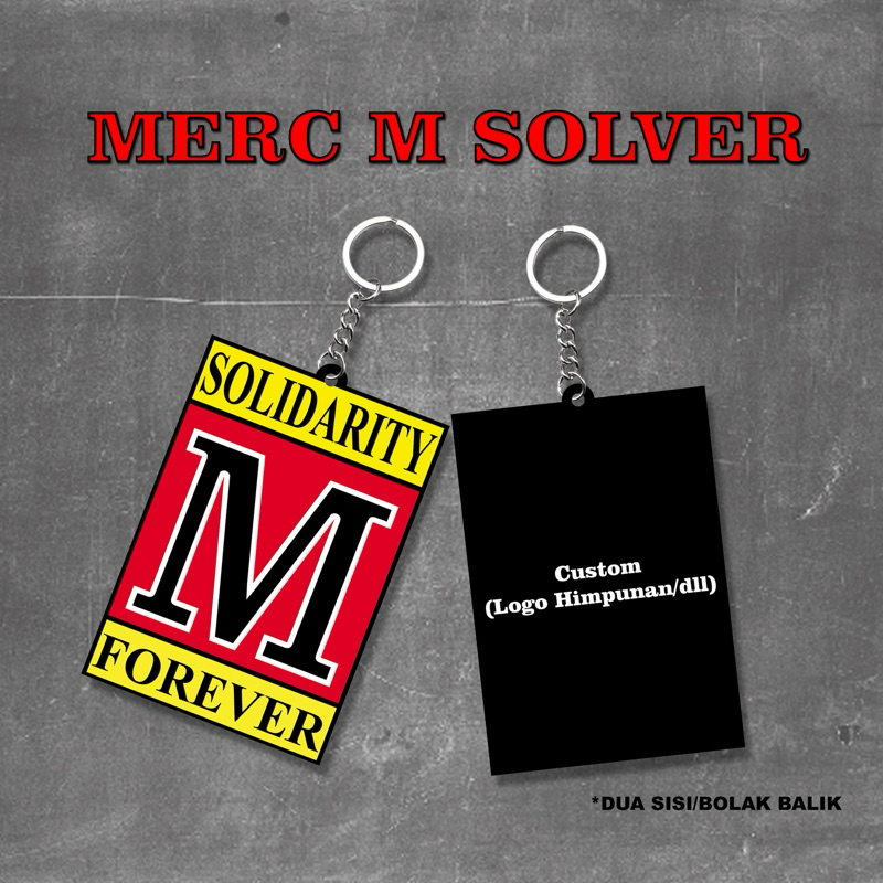 KEYCHAIN M SOLVER/Gantungan Kunci M Solver Akrilik 2 Sisi Custom