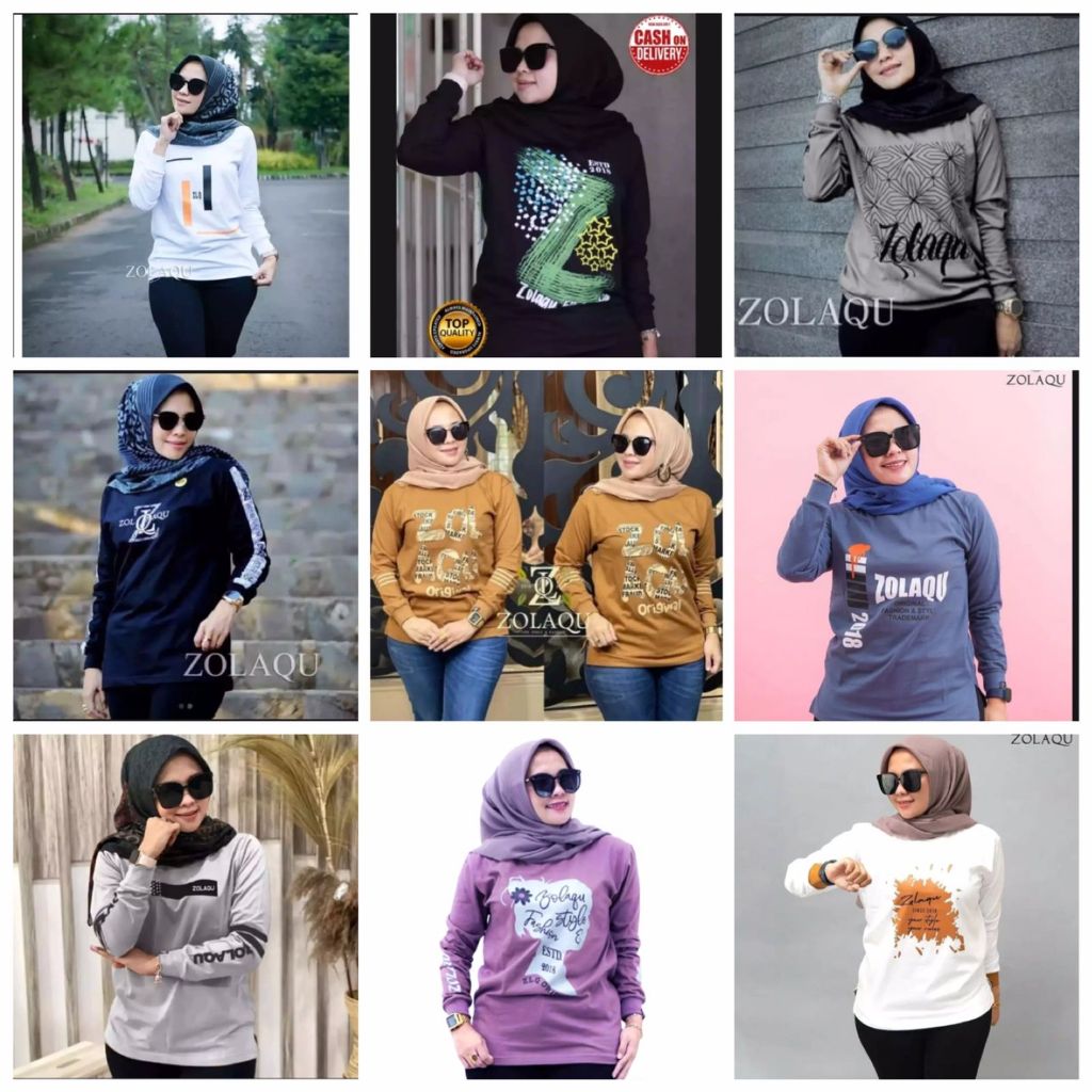 Kaos Lengan Panjang Zolaqu Original Cotton Combed 24s / / Kaos Zolaqu SIZE JUMBO ( XXXL ) TERLARIS