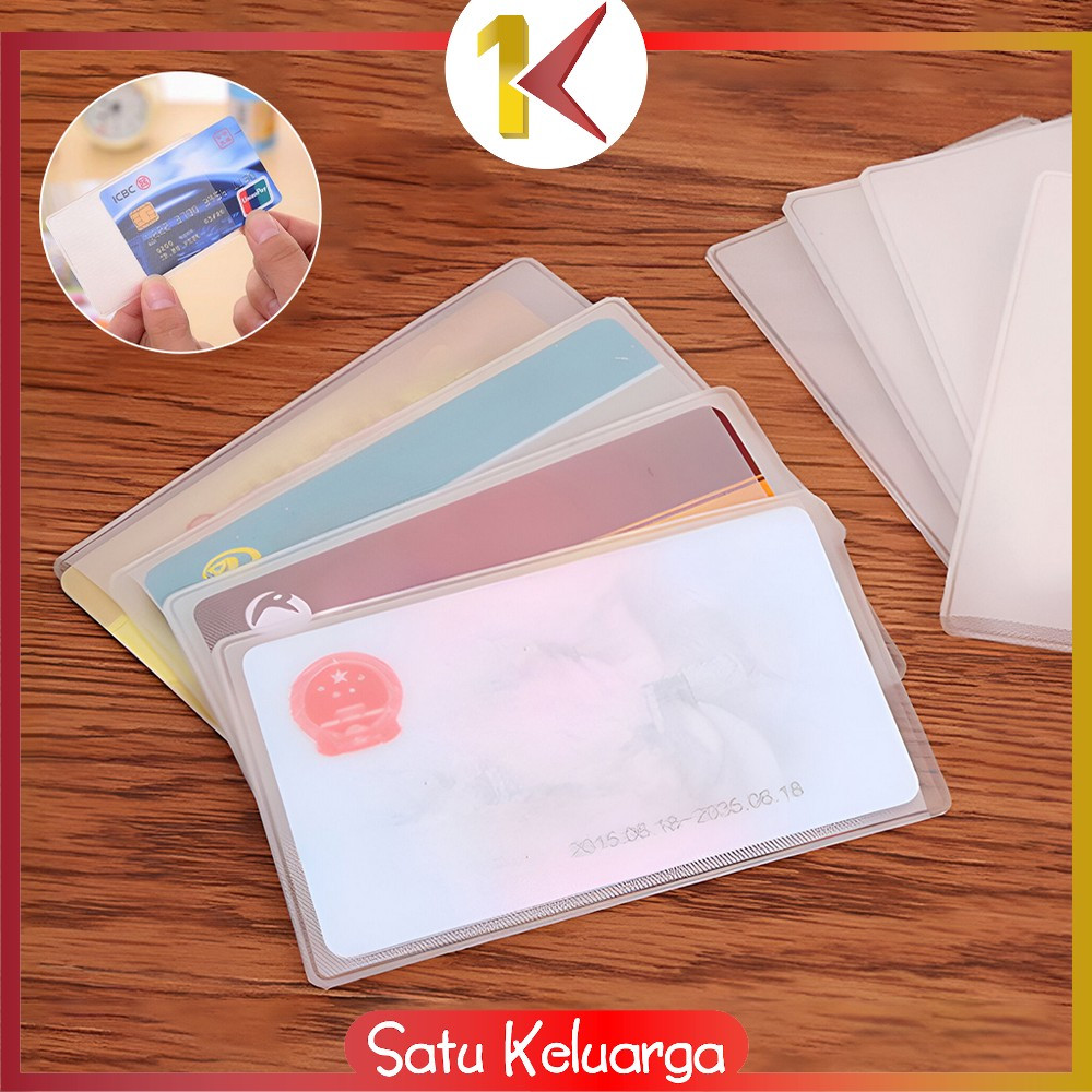 

SK-C1203 Plastik Pelindung Kartu ATM SIM KTP Transparan Sampul Cover Anti Gores / Sarung Pelindung Credit Card Tahan Air Serbaguna