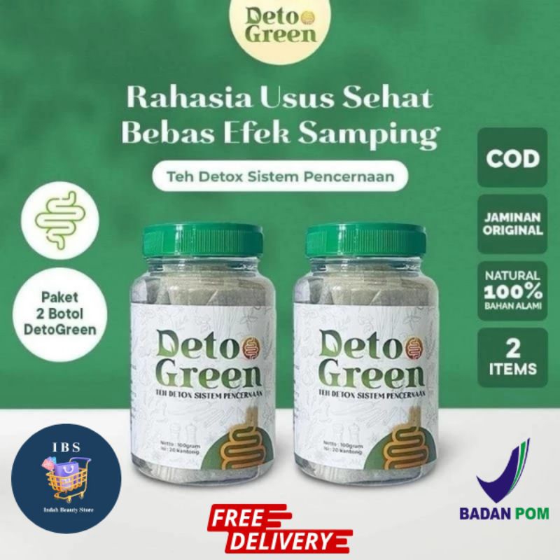 

DETO GREEN | Teh Herbal Detox Sistem Pencernaan | [ BPOM & HALAL ]