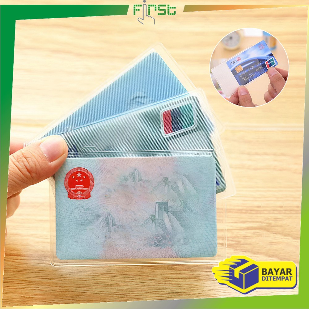 

FH-C1203 Plastik Pelindung Kartu ATM SIM KTP Transparan Sampul Cover Anti Gores / Sarung Pelindung Credit Card Tahan Air Serbaguna