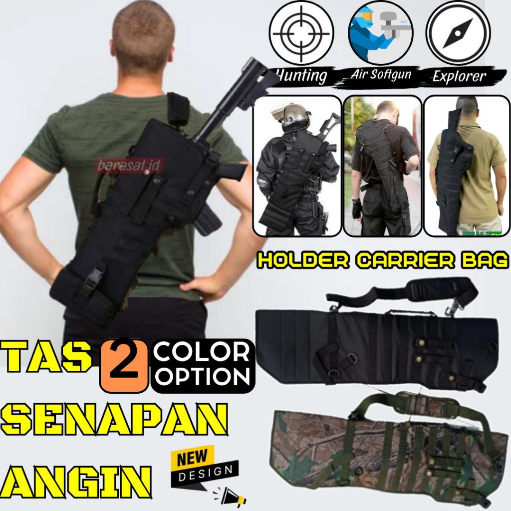 Tas PCP Uklik Gejluk Bullpup Kantong Sarung Sanapan Angin Airsotgan Untuk Semua Jenis dan Merk