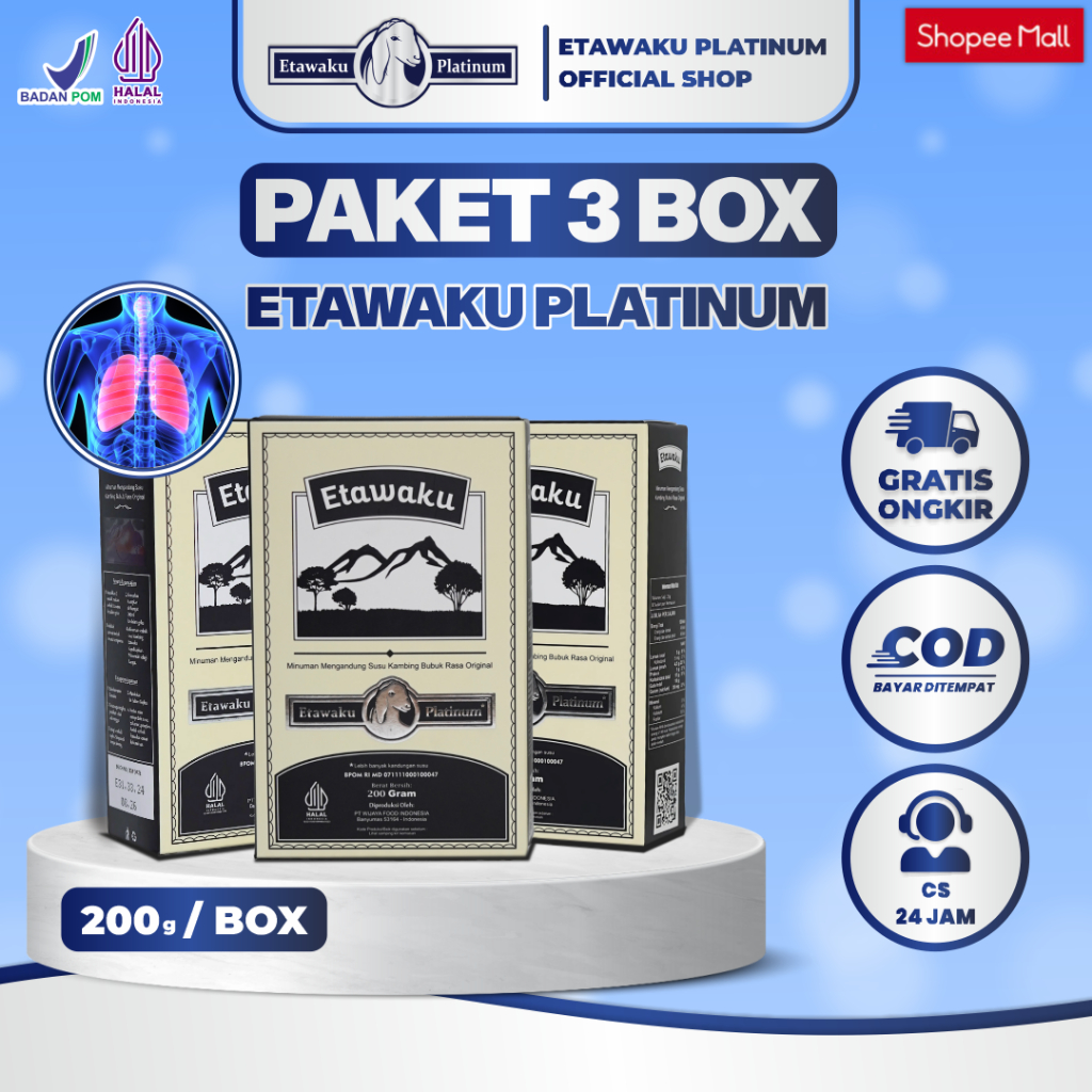 

Etawaku Susu Paket 3 Box - Susu Kambing Murni & Krimer Bubuk