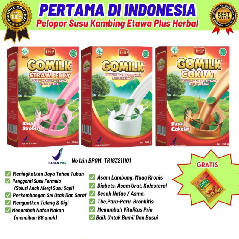 

Beli 2 Box Gratis Jahe | GOMILK Susu Kambing Etawa Plus Herbal