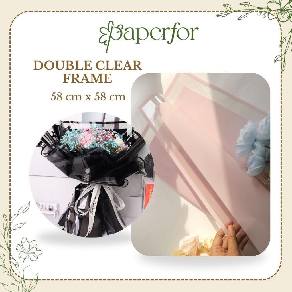 

Kertas Buket Bunga Cellophane DOUBLE CLEAR | ECER 5PC / GROSIR