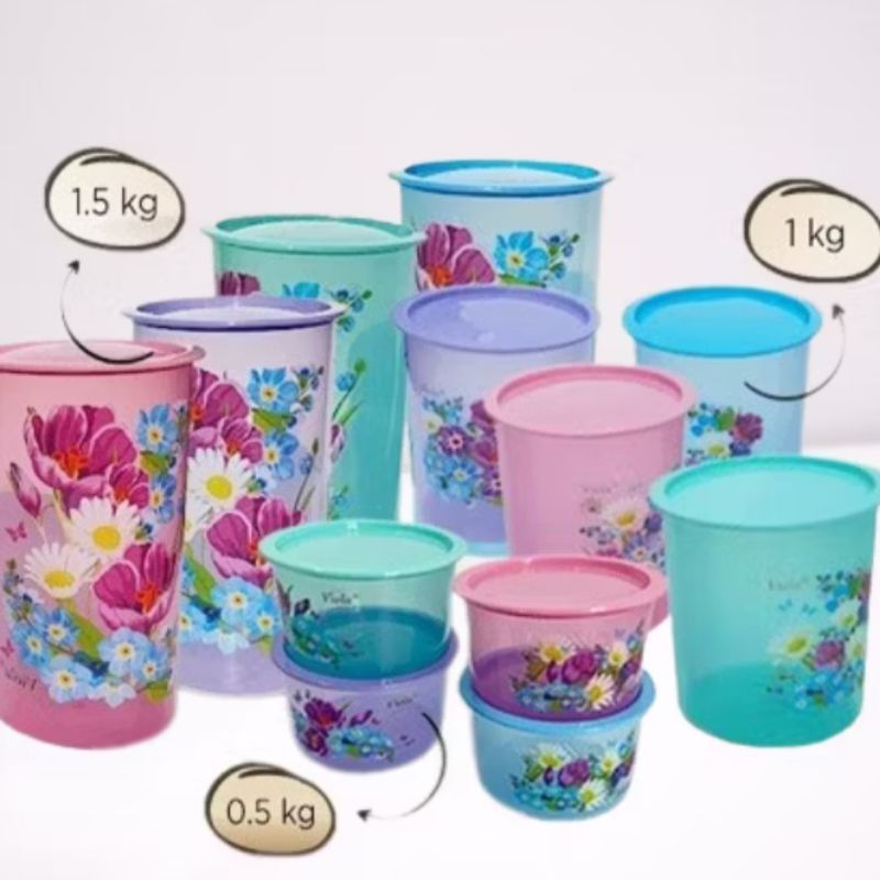 Toples Bulat Daisy 1.5kg Viola /Sealware /Toples Kue Kering Toples Viola