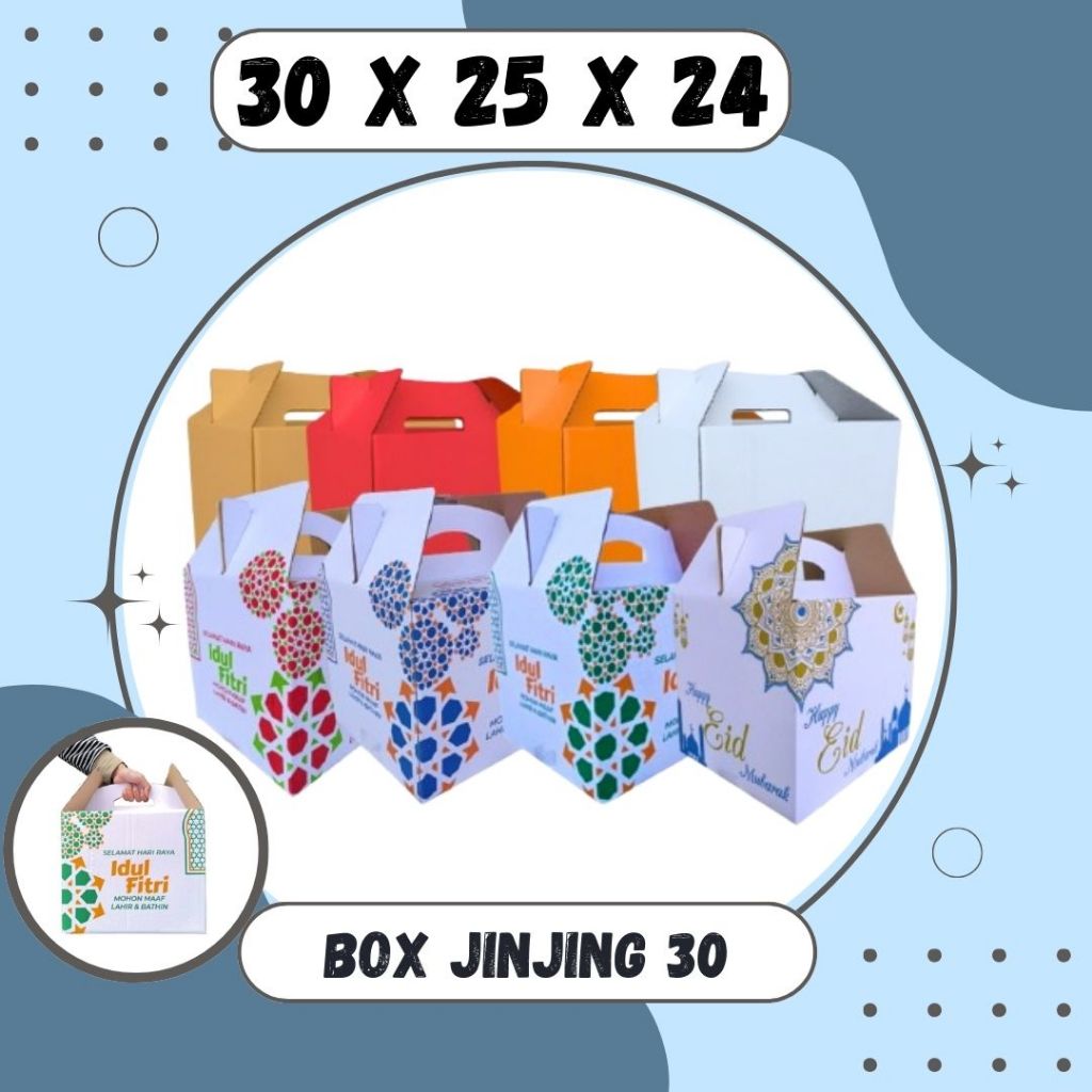 

Box Jinjing 30x25x24 Gable Box Kardus/Parcell/Lebaran/idul Fitri/Paket/Idul Fitri/Hampers/Ied Mubarak/Bingkisan