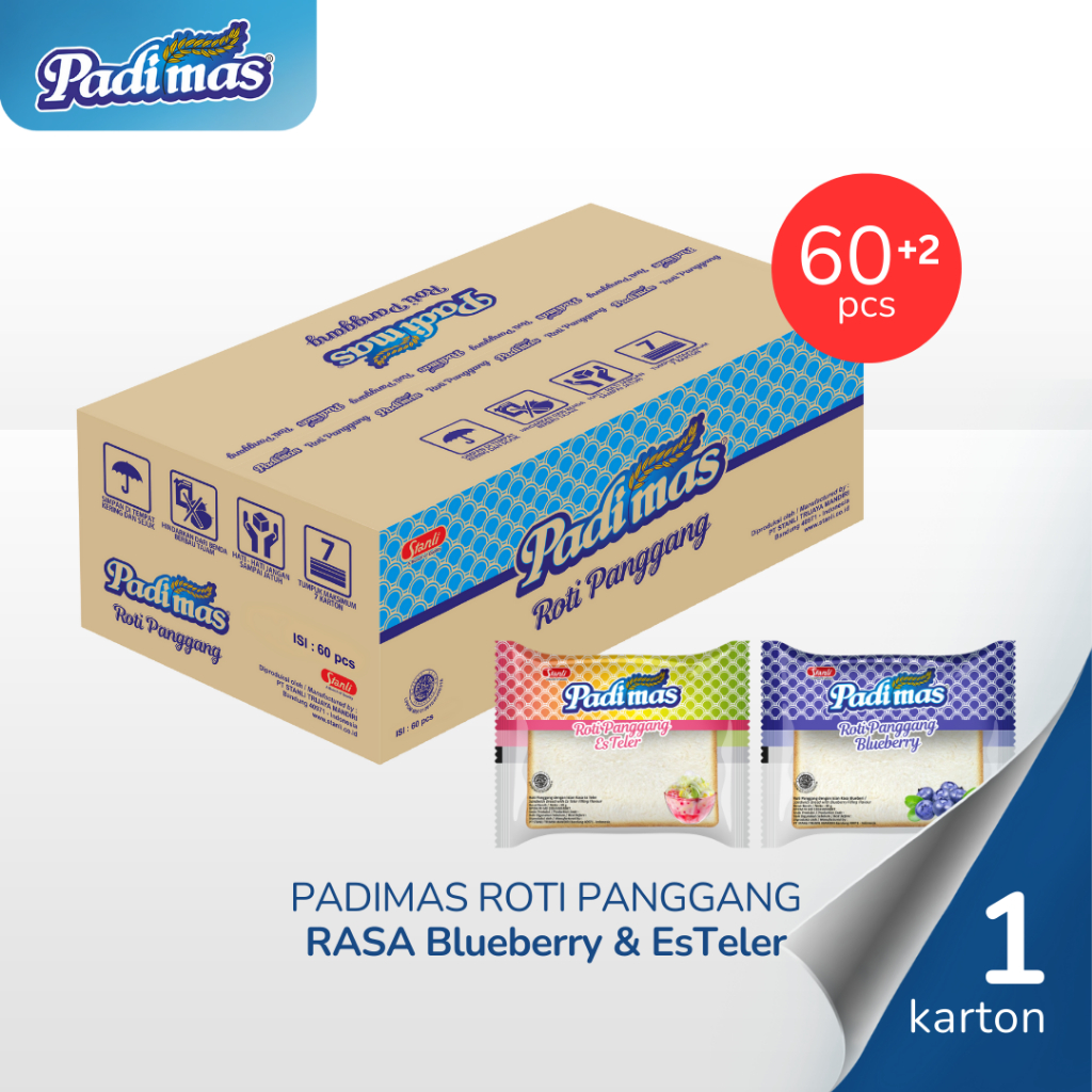 

Roti Panggang Padimas Mix(Blu&EsTeler)Extra2 Karton