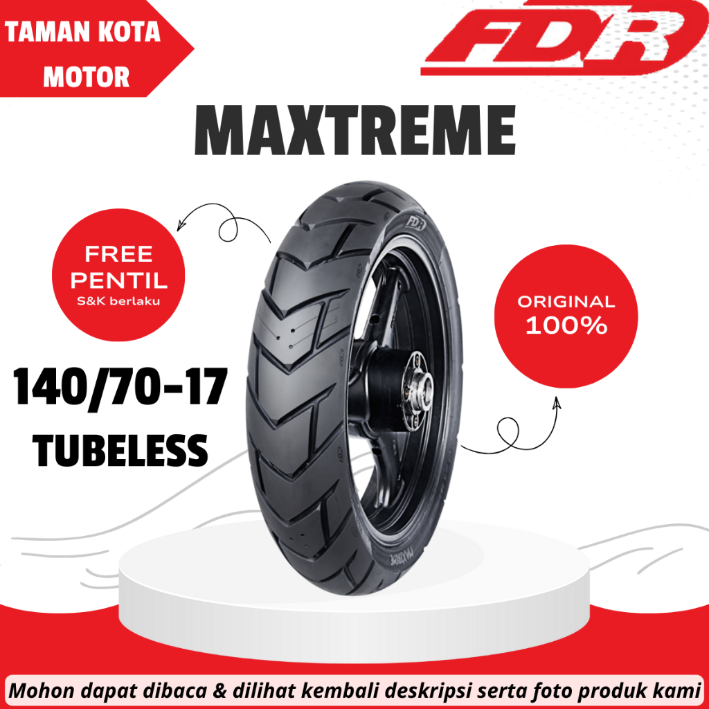 FDR MAXTREME 140/70-17 Ban Tubeless TL Ban Motor Sport Intermediate Compound