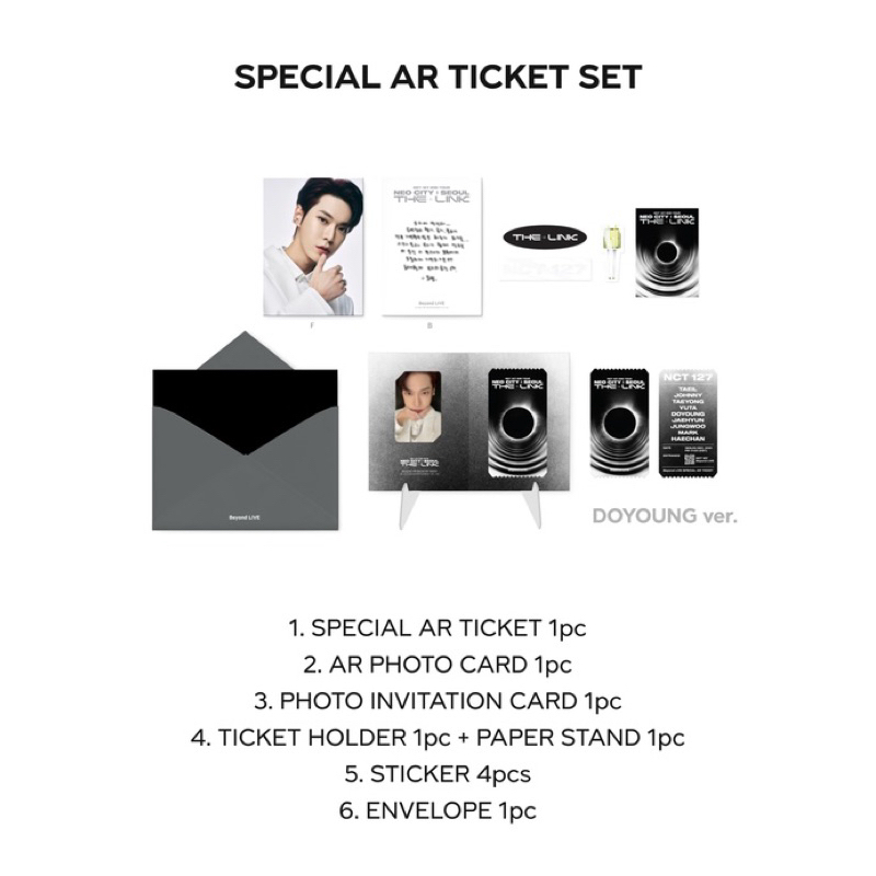 OFFICIAL MD THE LINK+ NCT 127 SPECIAL AR TICKET SET DOYOUNG