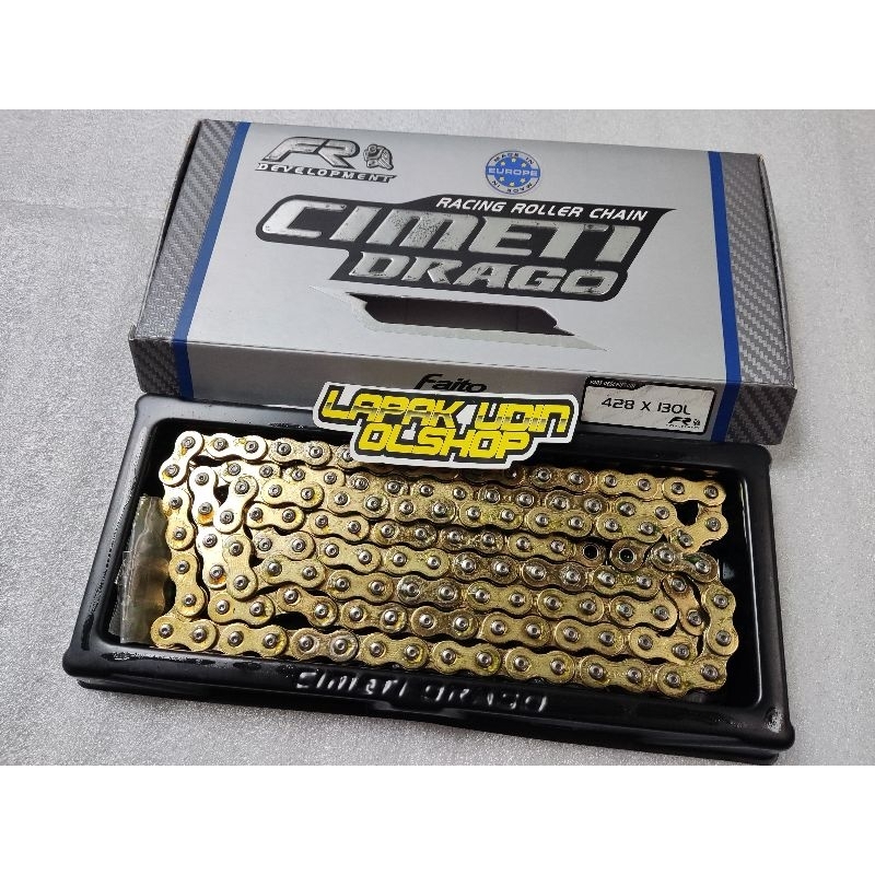 RANTAI FAITO CIMETI DRAGO 428 130L GOLD