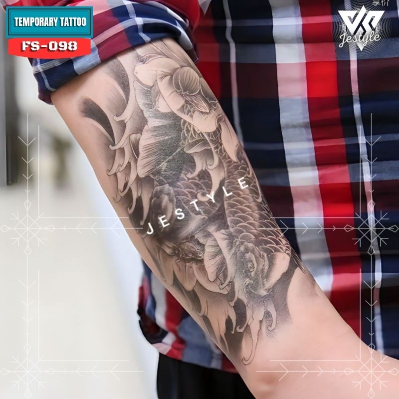 [FS-098] Tato Temporer Temporary Tattoo ikan koi