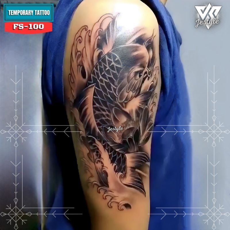 [FS-100] Tato Temporer Temporary Tattoo ikan koi