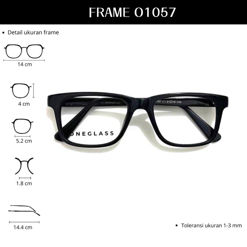 Oneglass - Frame Kacamata O1057 Unisex