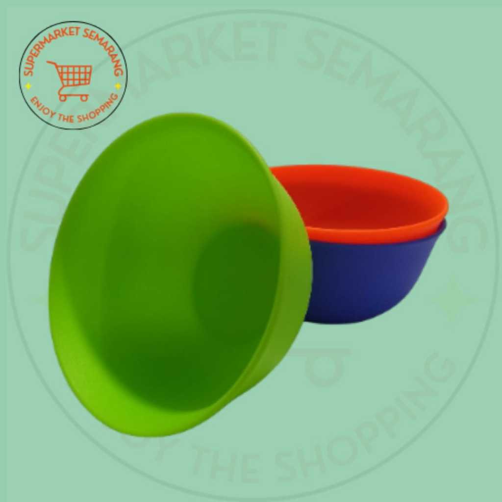 (L) Mangkok Plastik Bulat Besar Warna / Mangkuk PlastikTebal KH