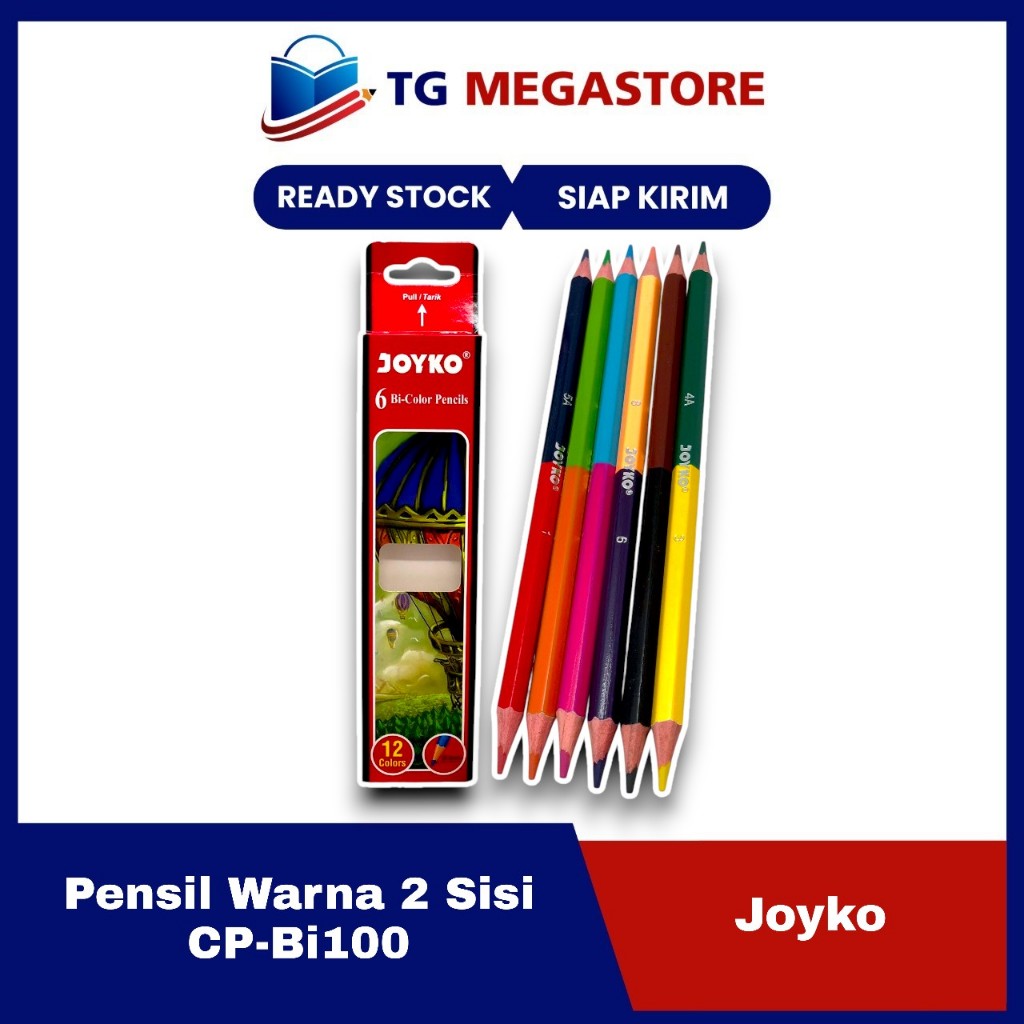 

Pensil Warna Joyko Bicolor 2 sisi 12 Warna (CP-Bi100)