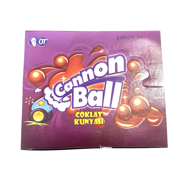 

Cannon Ball Coklat dan Fruzz Balls Kunyah box isi 24pcs.