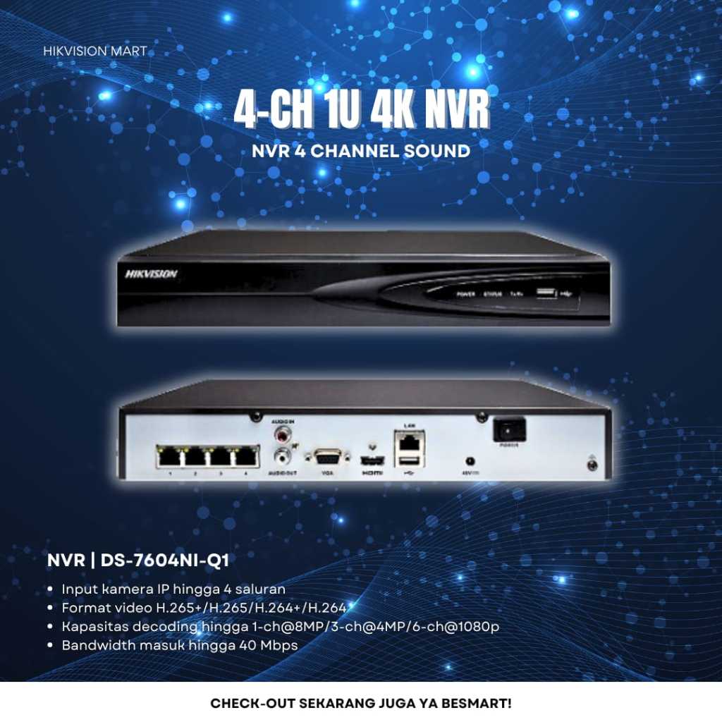 NVR HIKVISION 4 CHANNEL SOUND