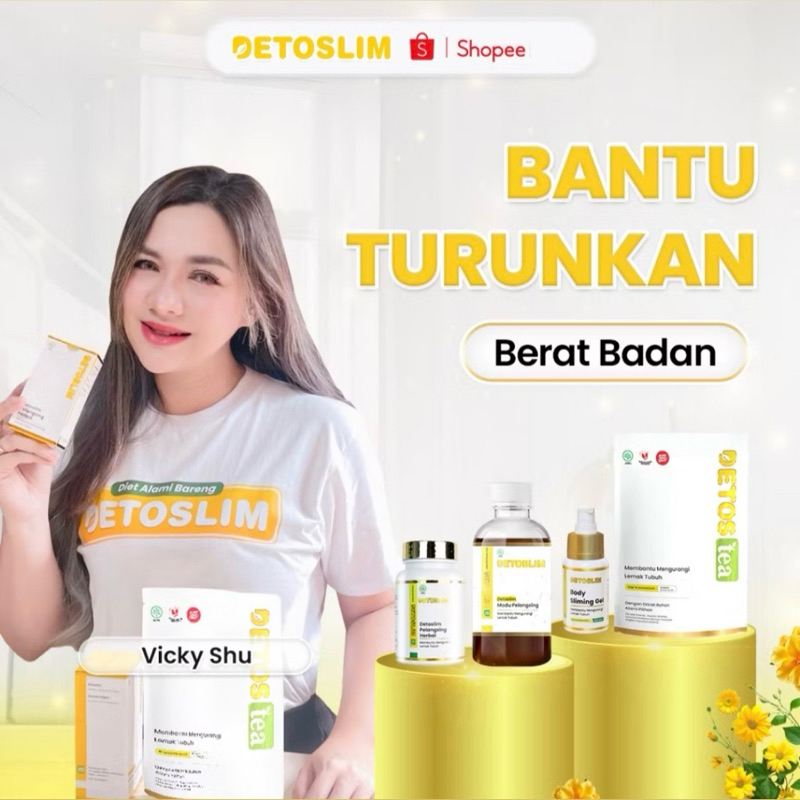 Detoslim 1 Botol Madu + 1 Botol Kapsul Free Teh Detoslim Penurun Berat Badan Obat Penghilang Lemak
