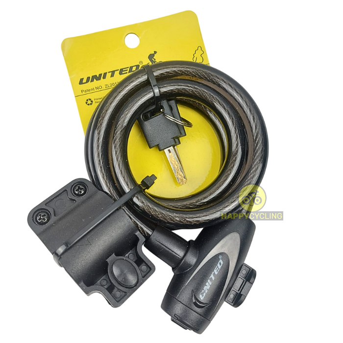 Kunci Sepeda Gembok Sepeda United KS588 120cm Happy Cycling