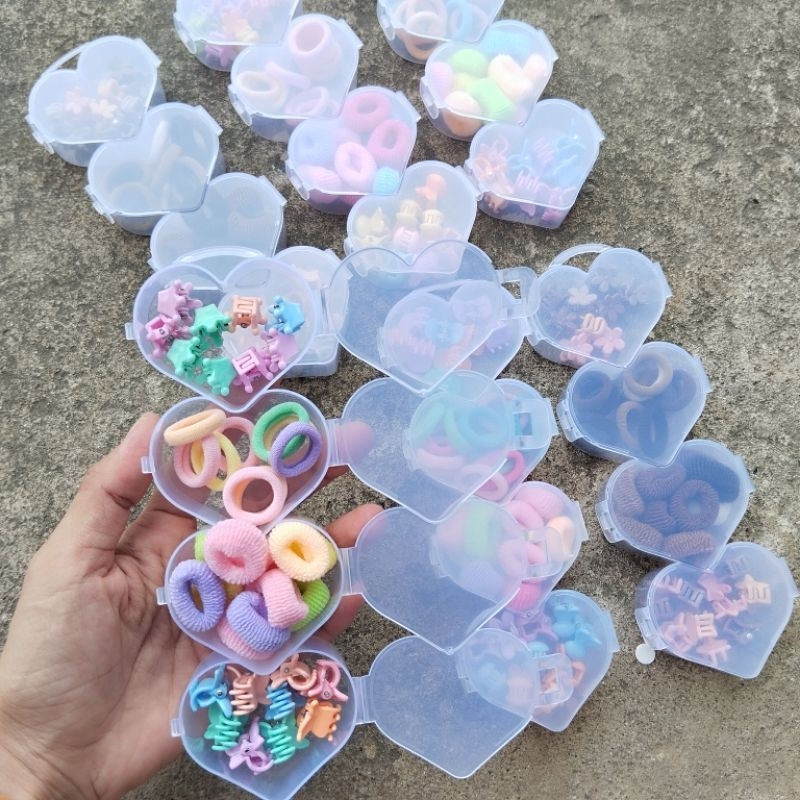Karet rambut box mix jepit anak lucu