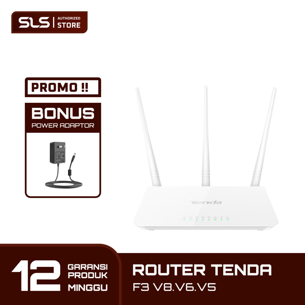 Tenda F3 V8/V6/V5 Wireless Router WiFi 300Mbps Bekas