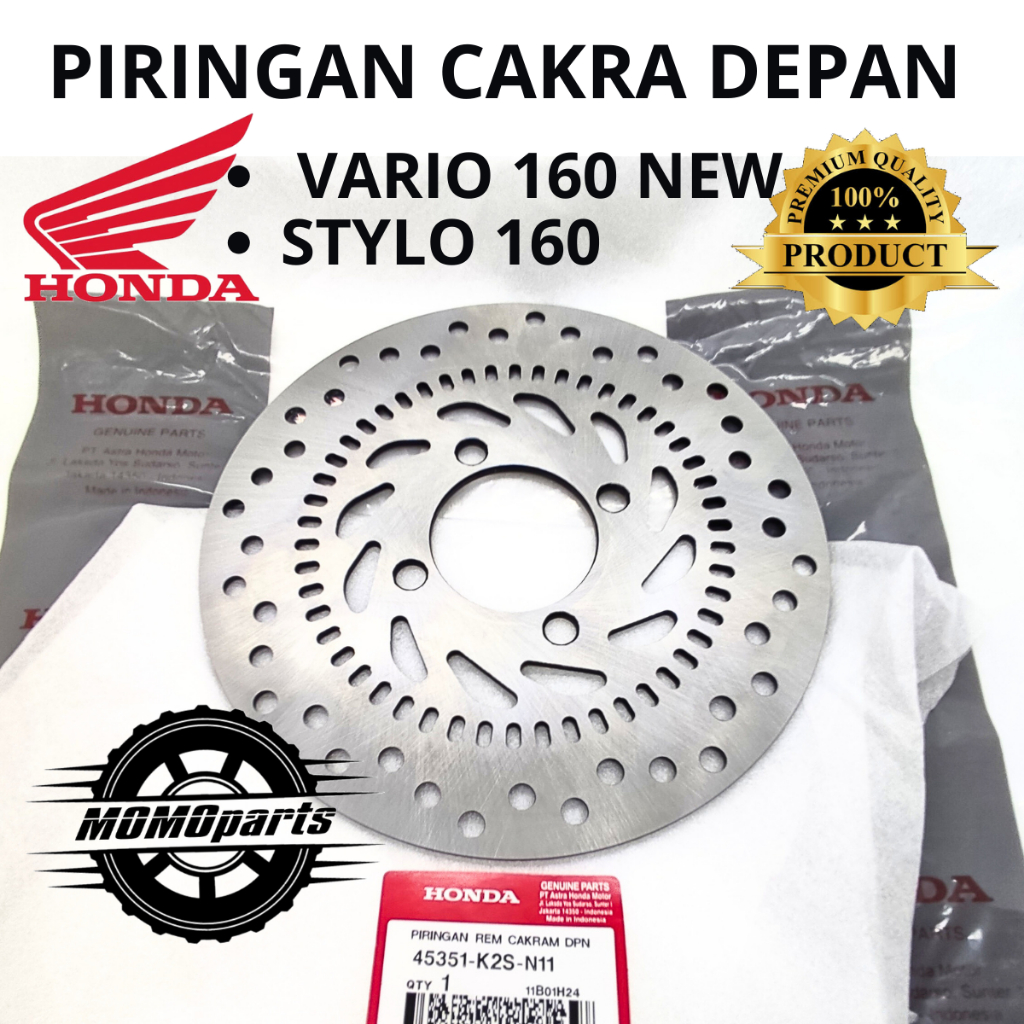 ORIGINAL HONDA AHM PIRINGAN CAKRAM DEPAN DISC BRAKE MOTOR HONDA VARIO 160 ABS STYLO 160  VARIO160 ST