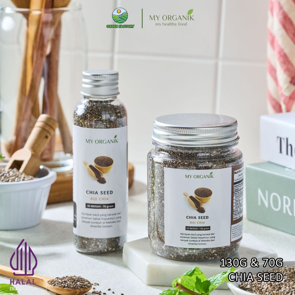 

My Organik Chia seed 130 gram asli tanpa campuran dan pengawet Original 100% Murni non GMO