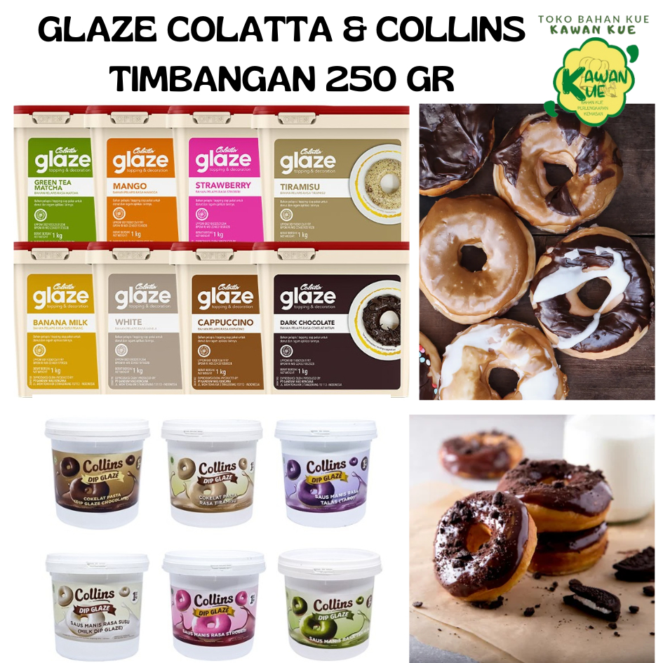 

GLAZE COLATTA DAN COLLINS TIMBANG 250 GR / SELAI UNTUK TOPPING / SELAI UNTUK ISIAN ROTI