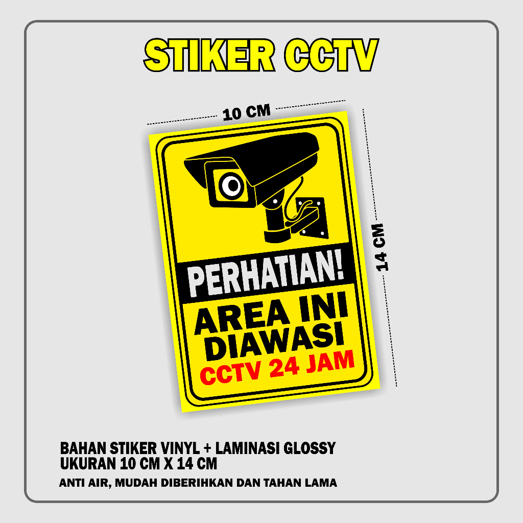 

STIKER CCTV AREA LAMINASI GLOSSY