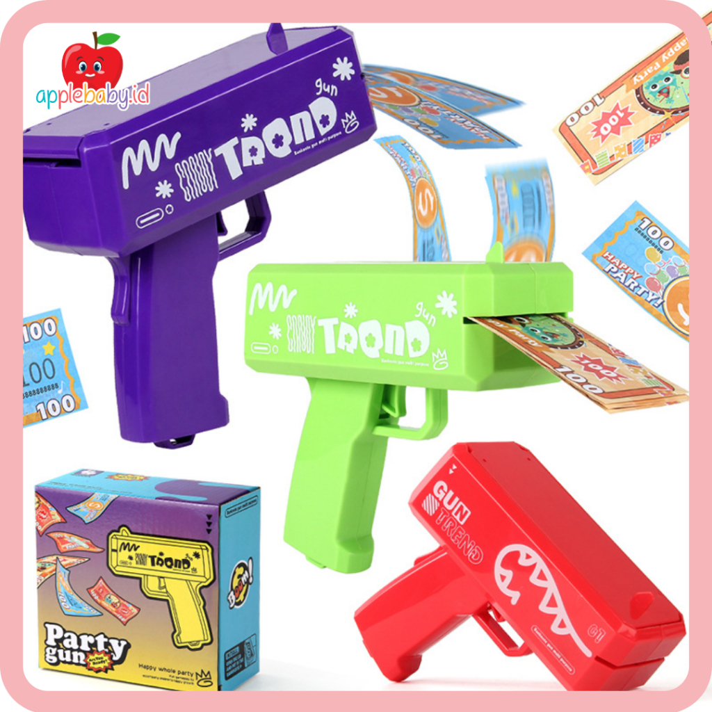 MoneyGun pistol semprot uang kartun pistol dolar semprot mainan pistol uang meluncurkan pistol maina