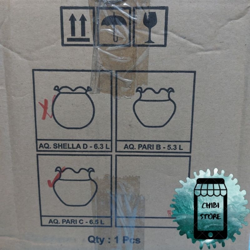 AQUARIUM KACA BULAT 6.5LITER / AQUARIUM BULAT 6.5LTR / FISH BOWL 6.5 LITER / AQUARIUM TOPLES 6.5 LIT