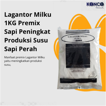 Lagantor Milku Mineral Premix Untuk Penggemukan Sapi Kambing Perah 1KG Ternak