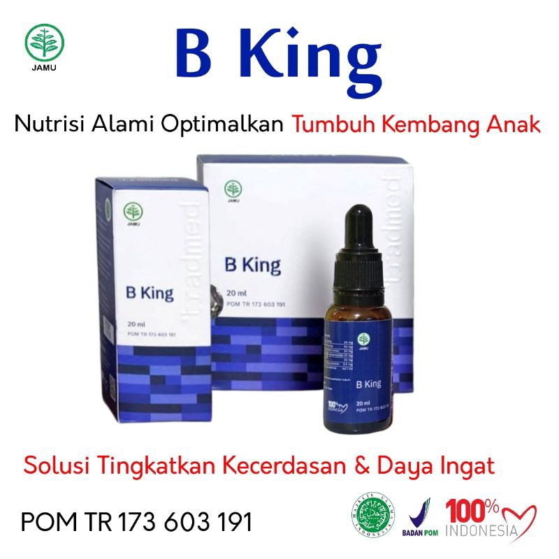 BRAINKING PLUS - BKING - B KING Original NutrisiI Anak Speech Delay 1 Box Isi 1 botol